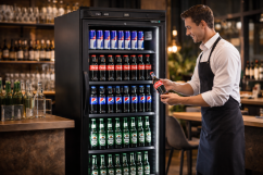 Chladicí skříň prosklené dveře - TEFCOLD CEV 425 BLACK