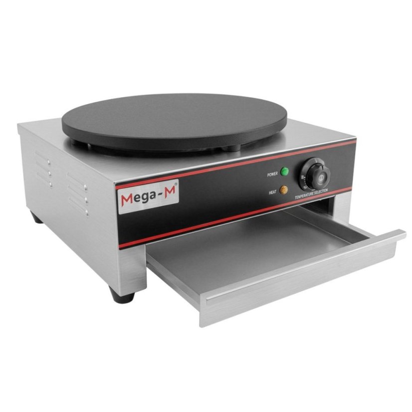 Elektrický palačinkovač Ø 400 mm, 3 kW, 230 V, litina s teflonem