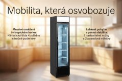 Chladicí skříň prosklené dveře - TEFCOLD FSC 175H Black