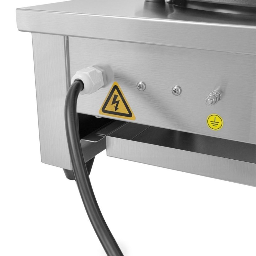 Dvojitý elektrický palačinkovač 2×Ø400 mm, 2×3 kW, 230 V