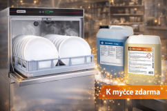 REDFOX - QQI 52 P - gastronomická myčka nádobí s odpadovým čerpadlem, nerez + mycí i oplachová chemie zdarma