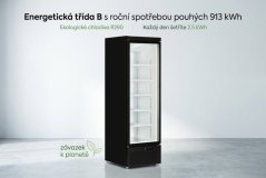 Chladicí skříň prosklené kř. dveře - TEFCOLD Atom Maxi C1DB