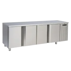 
                                    Stůl mrazicí elektrický GN 1/1, 4 dveře, bez lemu, nerez 230 V
                                