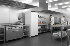 Chladicí skříň s plnými dveřmi, bílá - TEFCOLD UR 600 ST