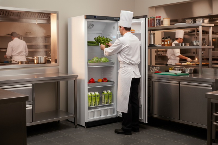 Chladicí skříň s plnými dveřmi, bílá - TEFCOLD UR 600 W1