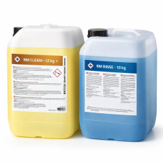 Sada chemie do profesionální myčky nádobí RM + REDFOX: RM Clean+ 12 kg + RM Rinse+ 10 kg (ušetříte 280 Kč)