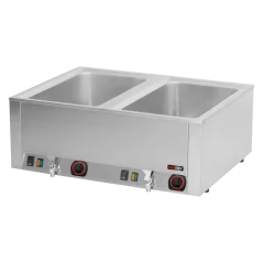 
                                    Vodní lázeň elektrická 2x GN 1/1 - 200 stolní s výpustí
                                