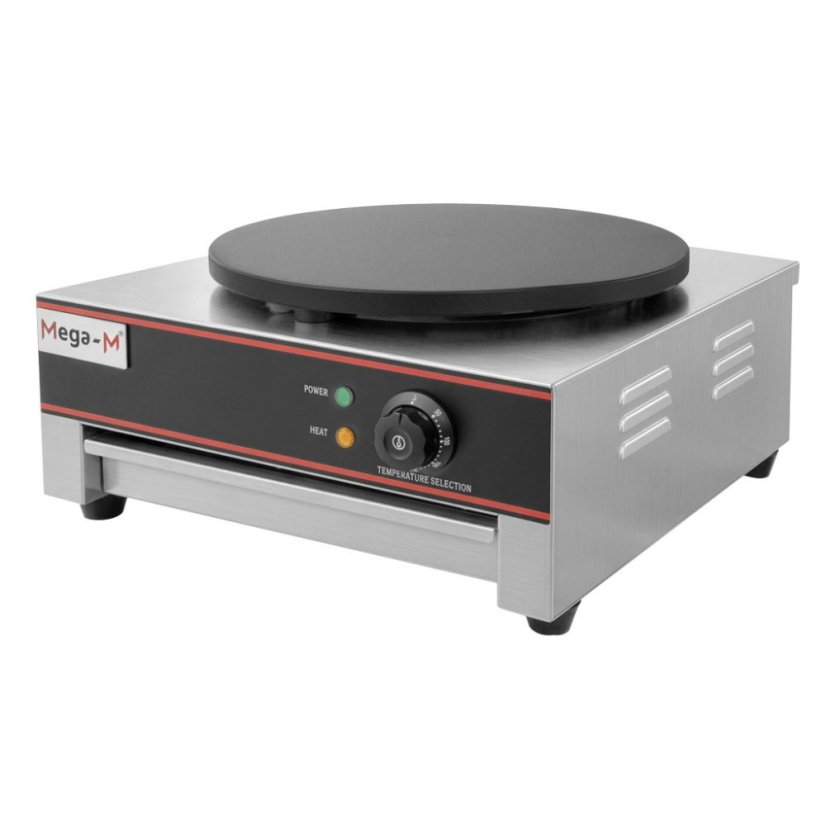 Elektrický palačinkovač Ø 400 mm, 3 kW, 230 V, litina s teflonem