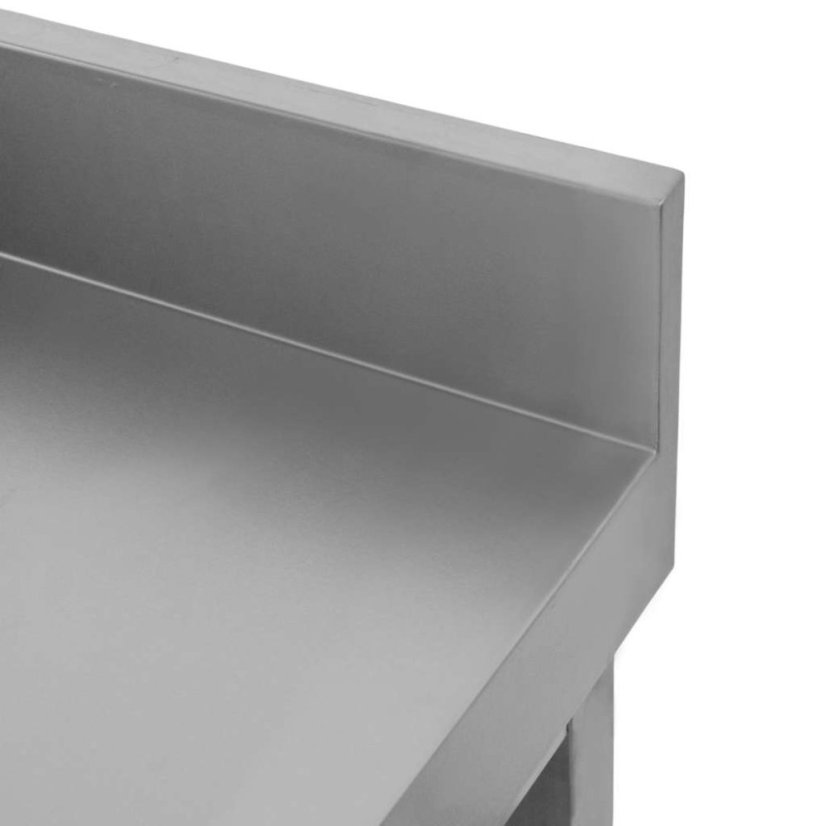 Přístěnný řeznický masařský stůl s krájecí deskou a policí 1500×600×850 mm