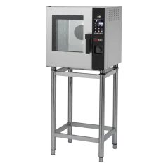 
                                    Konvektomat elektrický 5x GN 2/3, 4,8 kW, nástřik, dotykový, automatická mytí, levé dveře
                                