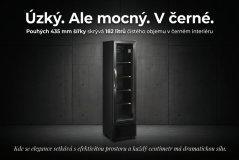 Chladicí skříň prosklené dveře - TEFCOLD FS176H Black