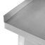 Gastro pracovní stůl z nerezu Mega‑M 1800×700×850, skříňka, posuvné dveře, 2 police, lem