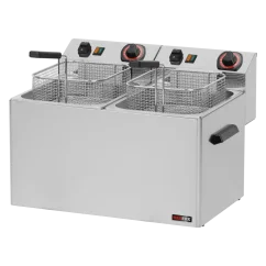 
                                    Fritéza elektrická dvojitá 0,38 kW/l, 8+8 l stolní 230 V
                                