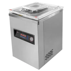 Komorová vakuová balička, svár 400 mm, 2 lišty, čerpadlo 20 m³/h, 0,9 kW, nerez
