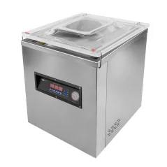 Komorová vakuová balička, svár 500 mm, 2 lišty, čerpadlo 20 m³/h, 0,9 kW, nerez