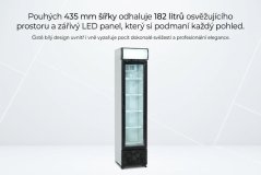 Chladicí skříň prosklené dveře - TEFCOLD FSC 175H
