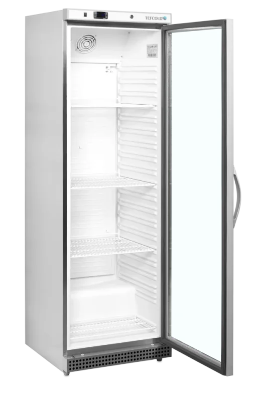 Chladicí skříň prosklené dveře, nerez opláštění - TEFCOLD UR 400 SG