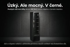 Chladicí skříň prosklené dveře - TEFCOLD FS176H Black