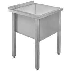 Nerezový gastro bazén MEGA‑M 600×600×850 mm, 1 komora