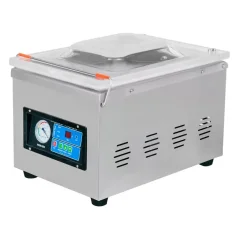 Komorová vakuová balička, svár 260 mm, čerpadlo 10 m³/h, 0,75 kW, nerez