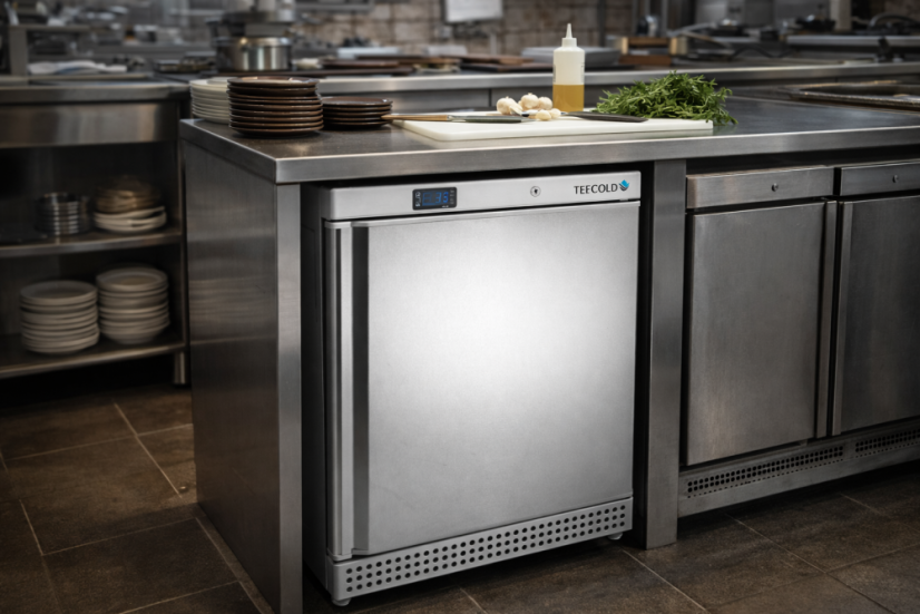 Chladicí skříň plné dveře, nerez - TEFCOLD UR 200 X1