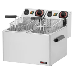 
                                    Fritéza elektrická dvojitá 0,42 kW/l, 5+5 l stolní 230 V
                                