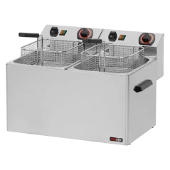 
                                    Fritéza elektrická dvojitá 0,75 kW/l, 8+8 l stolní 400 V
                                