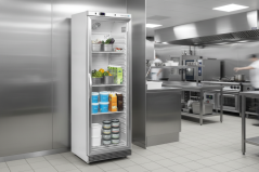 Chladicí skříň prosklené dveře, nerez opláštění - TEFCOLD UR 400 SG