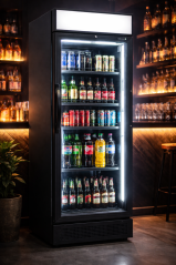 Chladicí skříň prosklené dveře - TEFCOLD CEV 425 CP BLACK