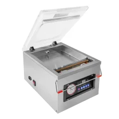 Komorová vakuová balička, svár 260 mm, čerpadlo 7,2 m³/h, 0,35 kW, nerez