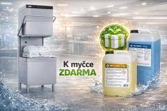 REDFOX - QQI 102 P/TOP - myčka průběžná s odpadovým čerpadlem a horním ovládáním + mycí i oplachová chemie zdarma