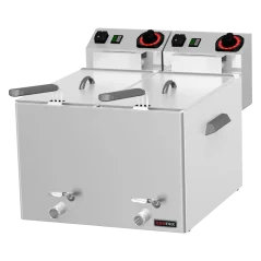 
                                    Fritéza na ryby elektrická dvojitá 0,43 kW/l, 8+8 l stolní s výpustí 230 V
                                