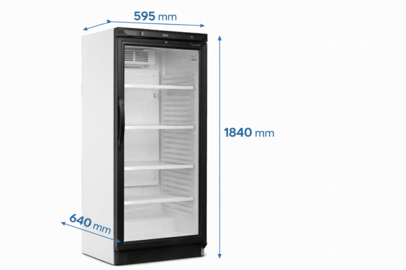 Chladicí skříň prosklené dveře - TEFCOLD CEV 425 1 LED