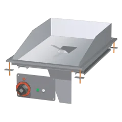 
                                    Grilovací deska 36x55 drop-in elektrická chromovaná hladká 400 V
                                