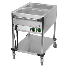 
                                    Vodní lázeň pojízdná elektrická GN 2-1/1 ovládání na kratší straně s deskou
                                