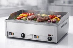 REDFOX FTH 60 E – stolní hladká grilovací deska 65×48 pro burgery a steaky (400 V)