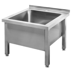 Nerezový gastro bazén MEGA‑M 600×600×500 mm, 1 komora, nízký
