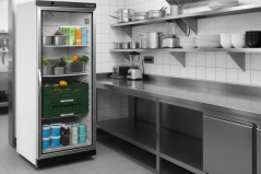 Chladicí skříň prosklené dveře, bílá - TEFCOLD UR 600 G