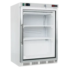
                                    Skříň mrazicí 130 l prosklené dveře 3x rošt, bílá
                                