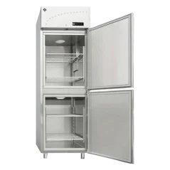 
                                    Skříň chladicí 2x 280 l, dvoudvéřová, GN 2/1, nerez
                                