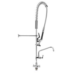 Gastro baterie s ramínkem a sprchou 116 cm (Pre-Rinse) Inox